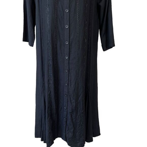 ORIGINAL ANTHONY Black Embroidered Boho Maxi Dress - Picture 3 of 8